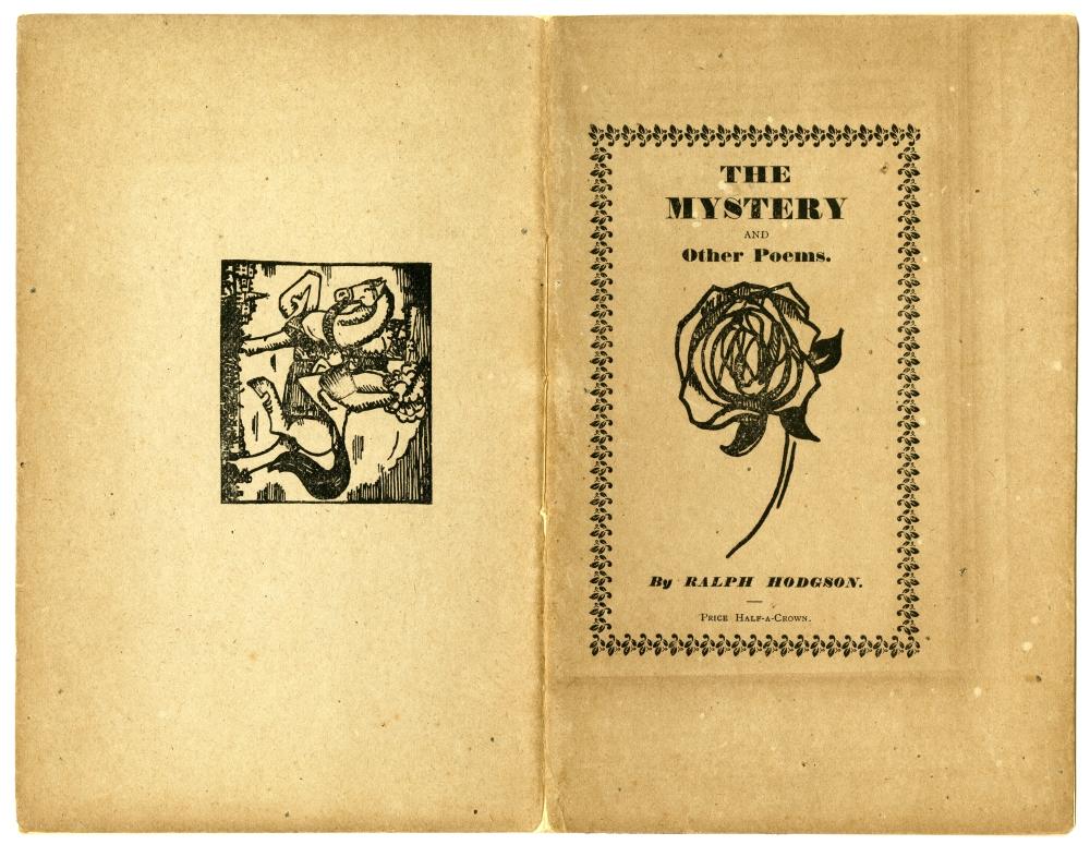 1913年のラルフ・ホジソン詩集『THE MYSTERY』表紙